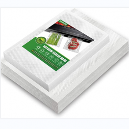 KEAWEO Vacuum Sealer Bags, 100 PCs Embossed Food Saver Bag for Sous Vide Cooking, Microwave, Freezer, Food Storage Preservation, Reusable BPA Free Fit All Sealer Machines (15x25cm 50PCs/20x30cm 50PCs)
