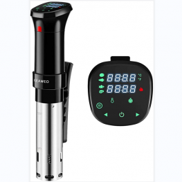 Sous Vide Garer,KEAWEO Sous-Vide Sick 1100W Präzisionskocher Immersion Tauchzikulator Präzisionskochtopf,Ultra-leise, Digital Timer,Präziser Temperatureinstellung,LCD Touch-Display&Edelstahl