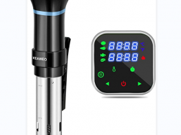 KEAWEO Sous Vide,1100W Sous-Vide Garer Stick Präzisionskocher Immersion Tauchzikulator Präzisionskochtopf, 25℃-95℃ Temperaturbereich(±0,1°C)Digital Timer,LCD Touch-Display,Ultraleise,Edelstahl