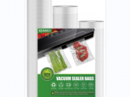 KEAWEO Vacuum Sealer Bags, Food Vacuum Seal 3 Rolls 12M for Sous Vide Cooking, Microwave, Freezer, Food Storage Preservation Seal Meal, Reusable, BPA Free Fit All Sealer Machines 20cm/25cm/28cmx 400cm